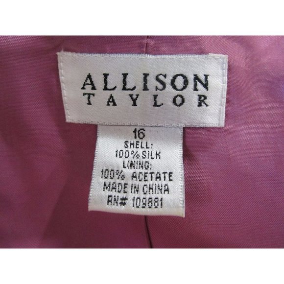 Mulberry Purple Silk Shantung Duster Coat Lined Three Button 16 Allison Taylor E - Picture 3 of 16